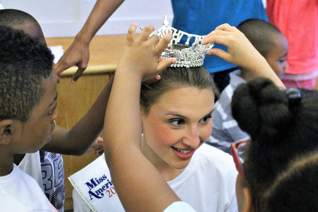 Getting up close and personal with the tiara. 