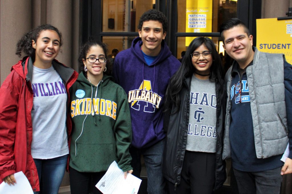 Four Options students attended with counselor Ivan Porto, right.