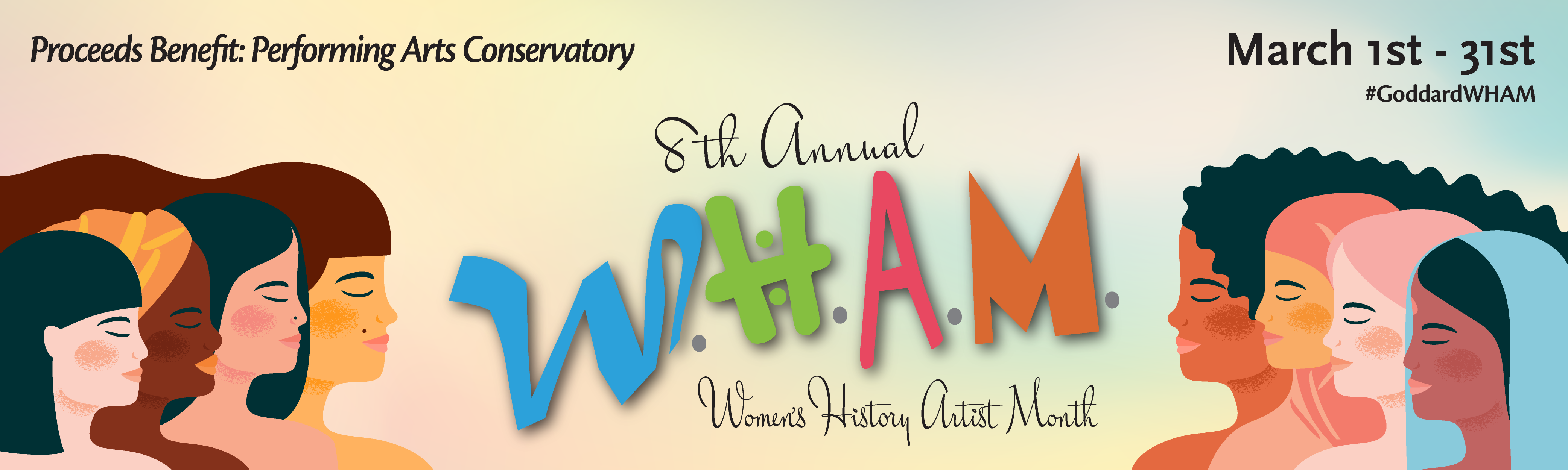 8th Annual Women's History Artists Month from March 1st to 31st.