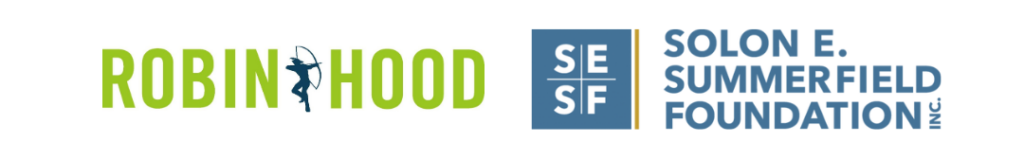 Sponsors for the Options Institute. Logo at left is Robin Hood Foundation. Logo at right is for Solon E. Summerfield Foundation, Inc.
