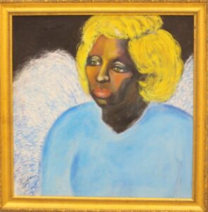 A painting of Miles Davis as an Angel.