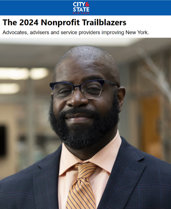 2024 Nonprofit Trailblazers logo over a head shot of Roderick L Jones